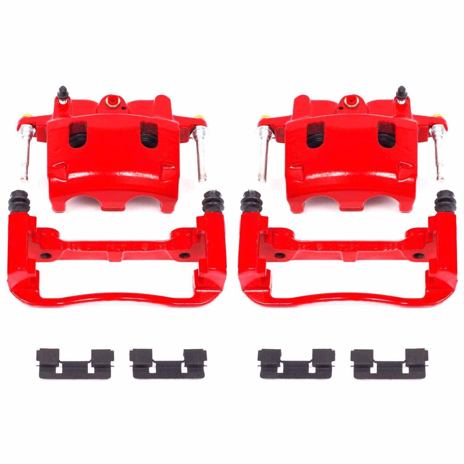 PowerStop Power Stop 04-06 Infiniti QX56 Front Red Calipers w/Brackets - Pair S2982