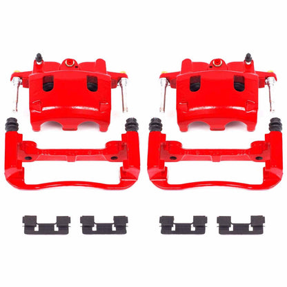 PowerStop Power Stop 04-06 Infiniti QX56 Front Red Calipers w/Brackets - Pair S2982