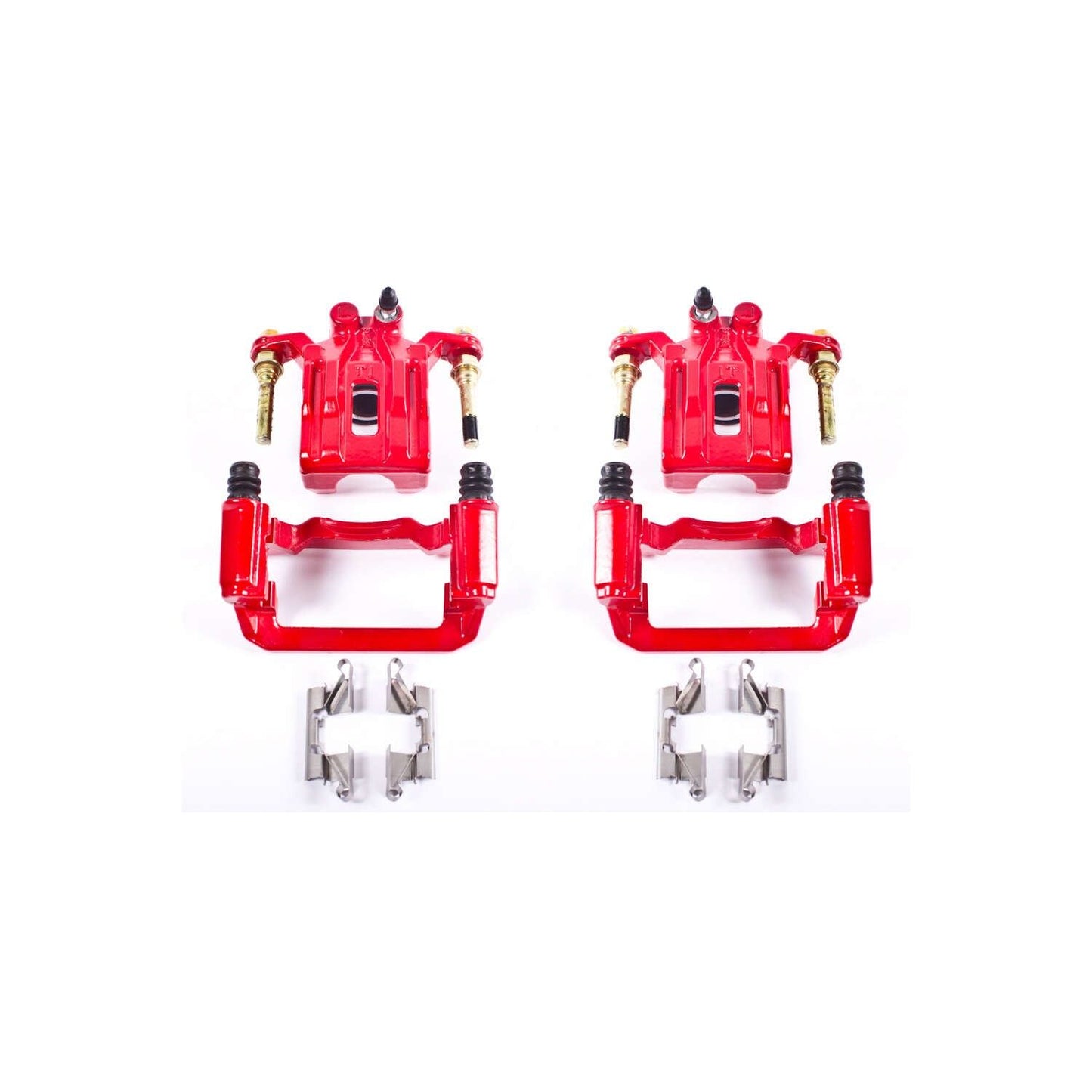 PowerStop Power Stop 05-12 Nissan Pathfinder Rear Red Calipers w/Brackets - Pair S2994A
