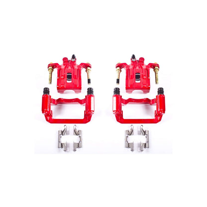 PowerStop Power Stop 05-12 Nissan Pathfinder Rear Red Calipers w/Brackets - Pair S2994A