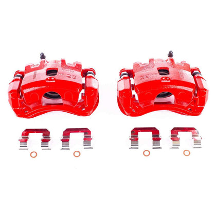 PowerStop Power Stop 05-09 Hyundai Tucson Front Red Calipers w/Brackets - Pair S2996