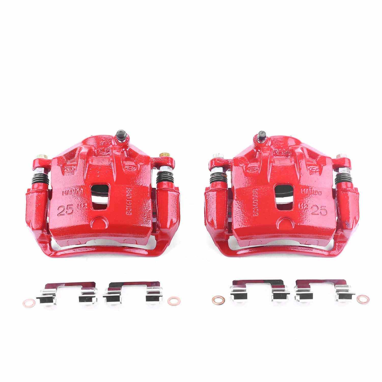 PowerStop Power Stop 10-13 Kia Soul Front Red Calipers w/Brackets - Pair S2998