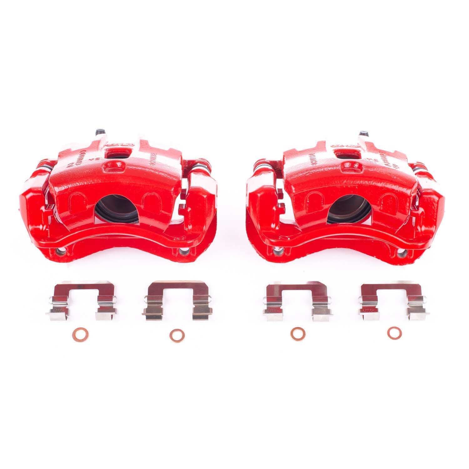 PowerStop Power Stop 10-11 Hyundai Azera Front Red Calipers w/Brackets - Pair S3096
