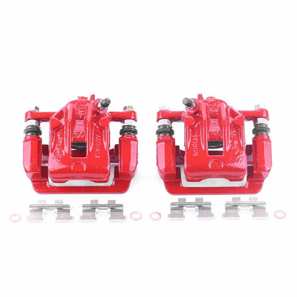 PowerStop Power Stop 05-09 Hyundai Tucson Rear Red Calipers w/Brackets - Pair S3100