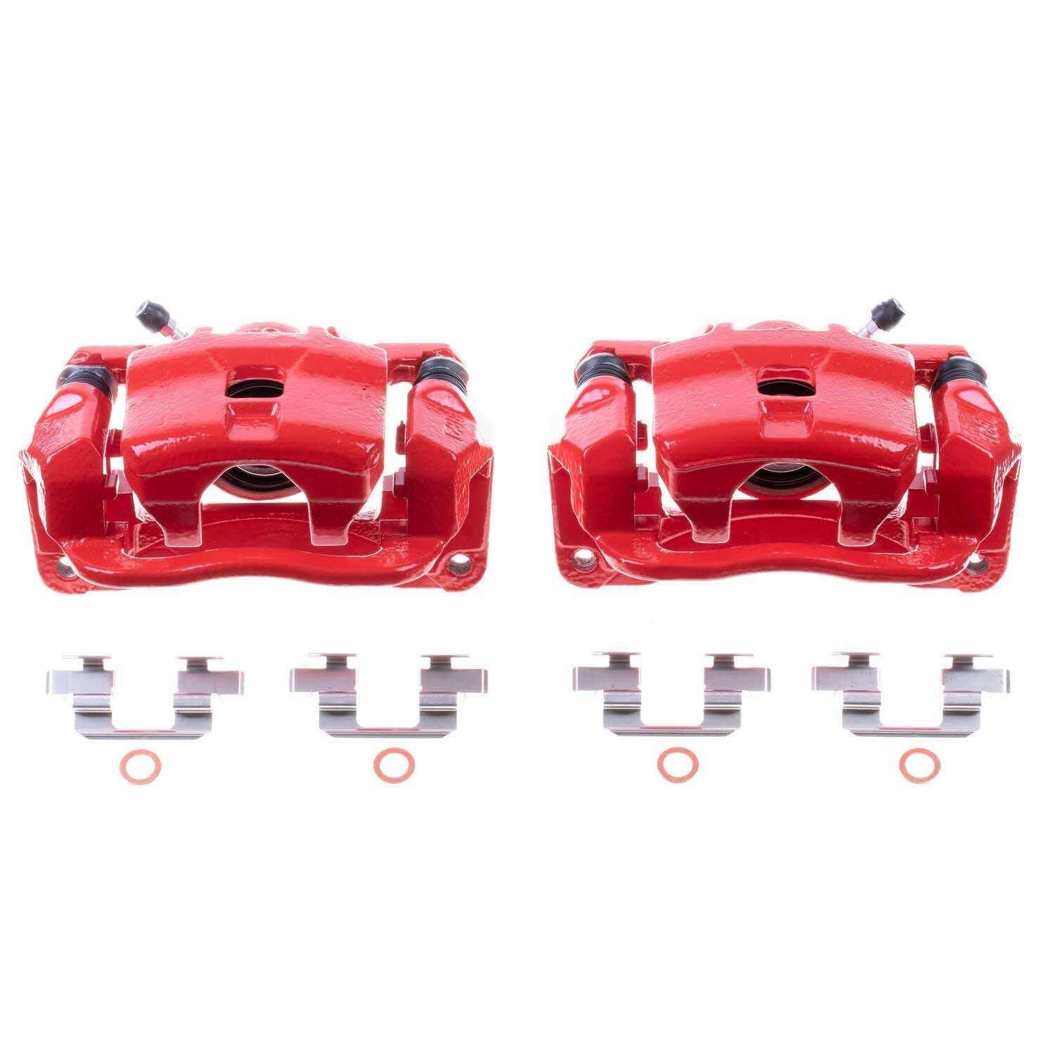 PowerStop Power Stop 05-09 Subaru Legacy Rear Red Calipers w/Brackets - Pair S3104