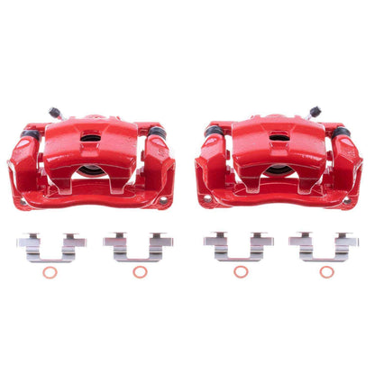 PowerStop Power Stop 05-09 Subaru Legacy Rear Red Calipers w/Brackets - Pair S3104