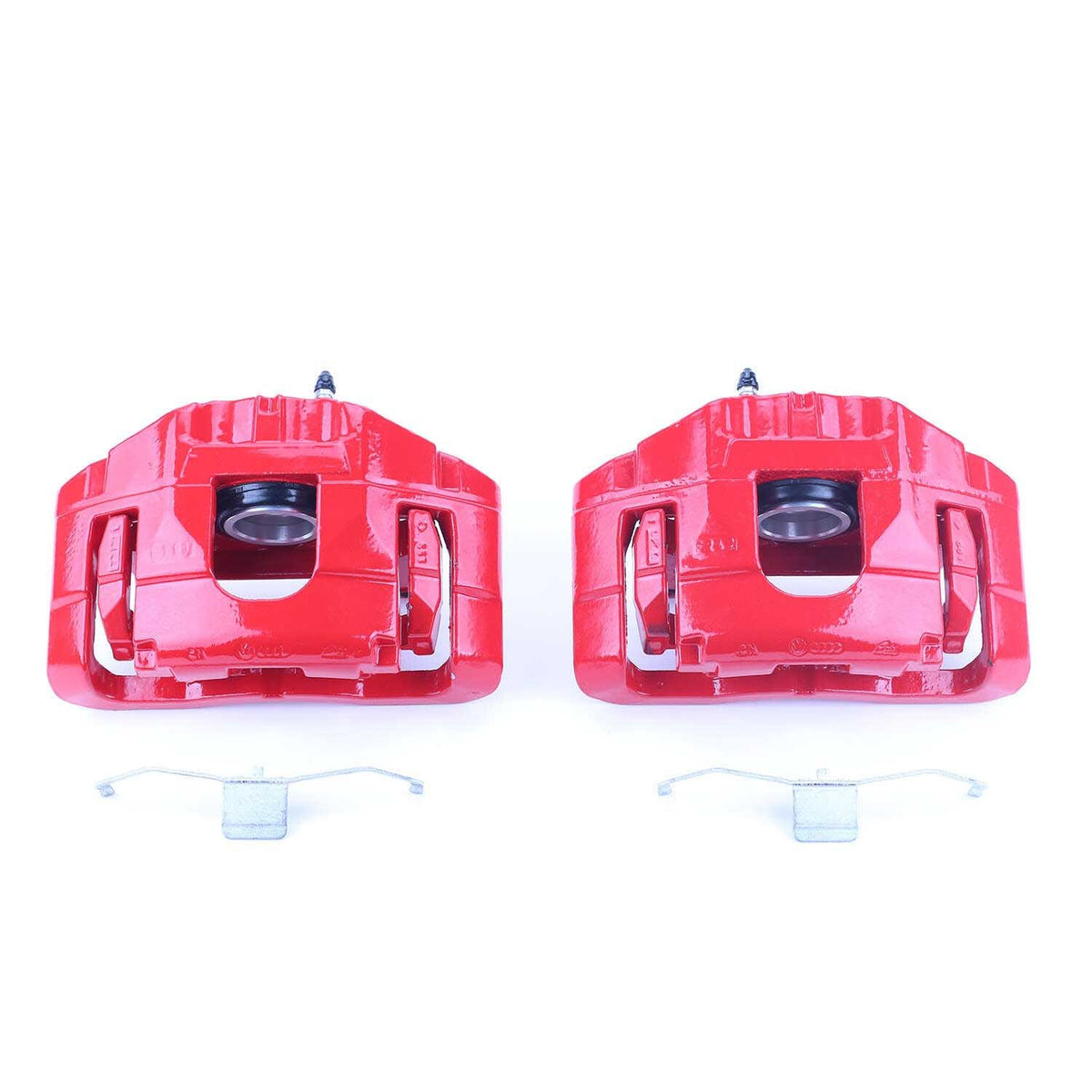 PowerStop Power Stop 05-06 Audi A4 Front Red Calipers w/Brackets - Pair S3110