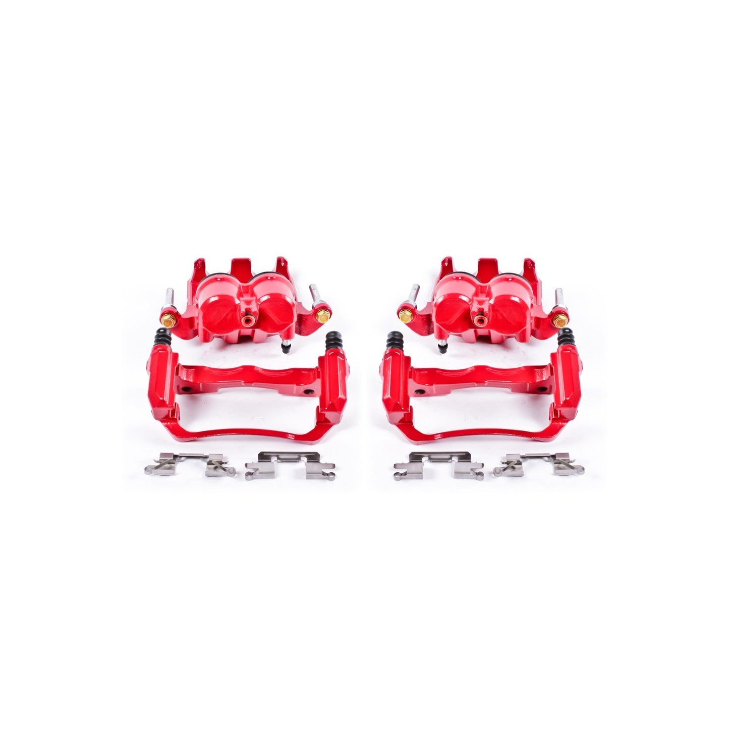 PowerStop Power Stop 05-18 Nissan Frontier Front Red Calipers w/Brackets - Pair S3122A