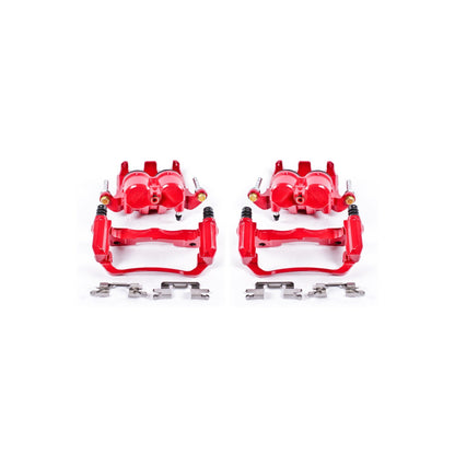PowerStop Power Stop 05-18 Nissan Frontier Front Red Calipers w/Brackets - Pair S3122A