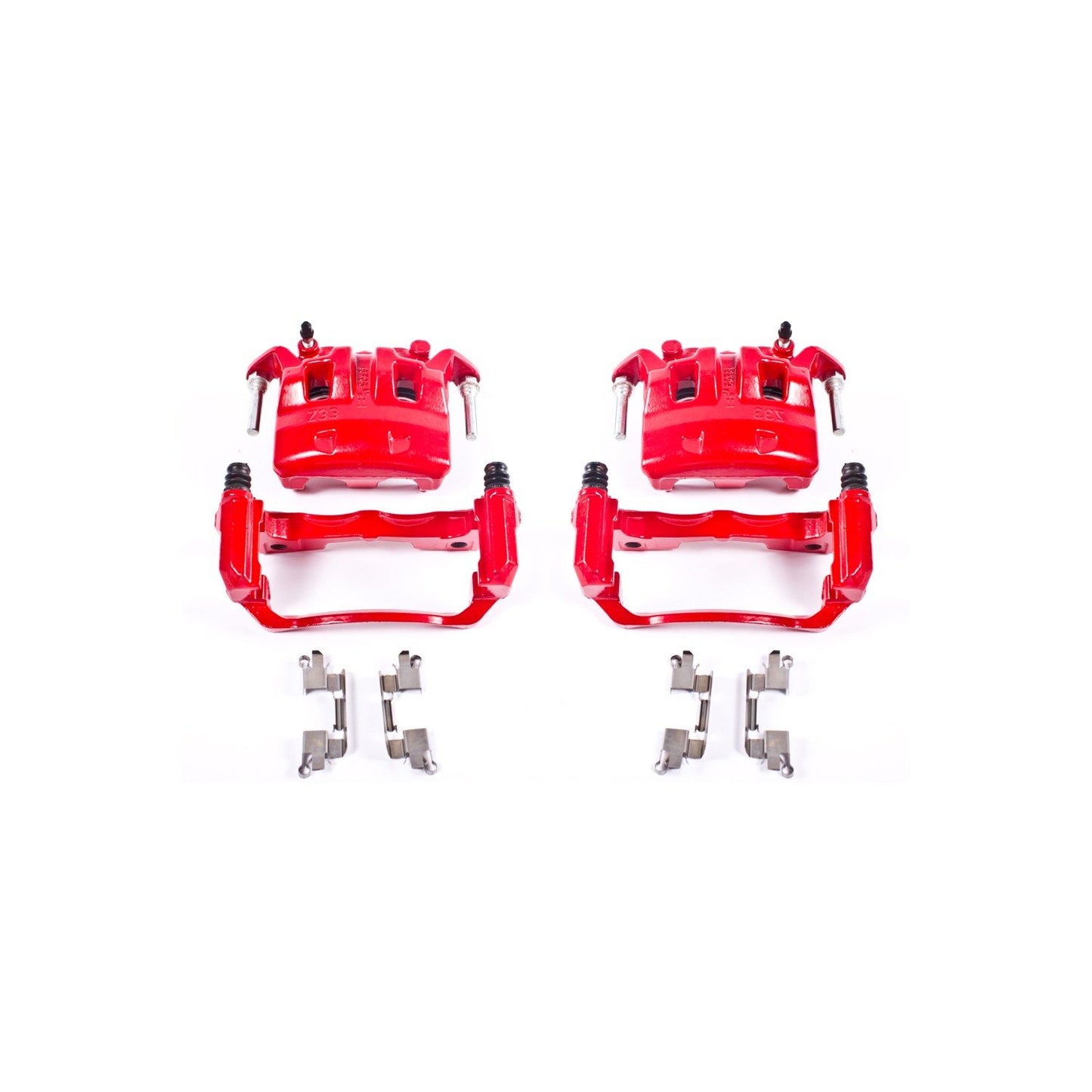 PowerStop Power Stop 05-18 Nissan Frontier Front Red Calipers w/Brackets - Pair S3122