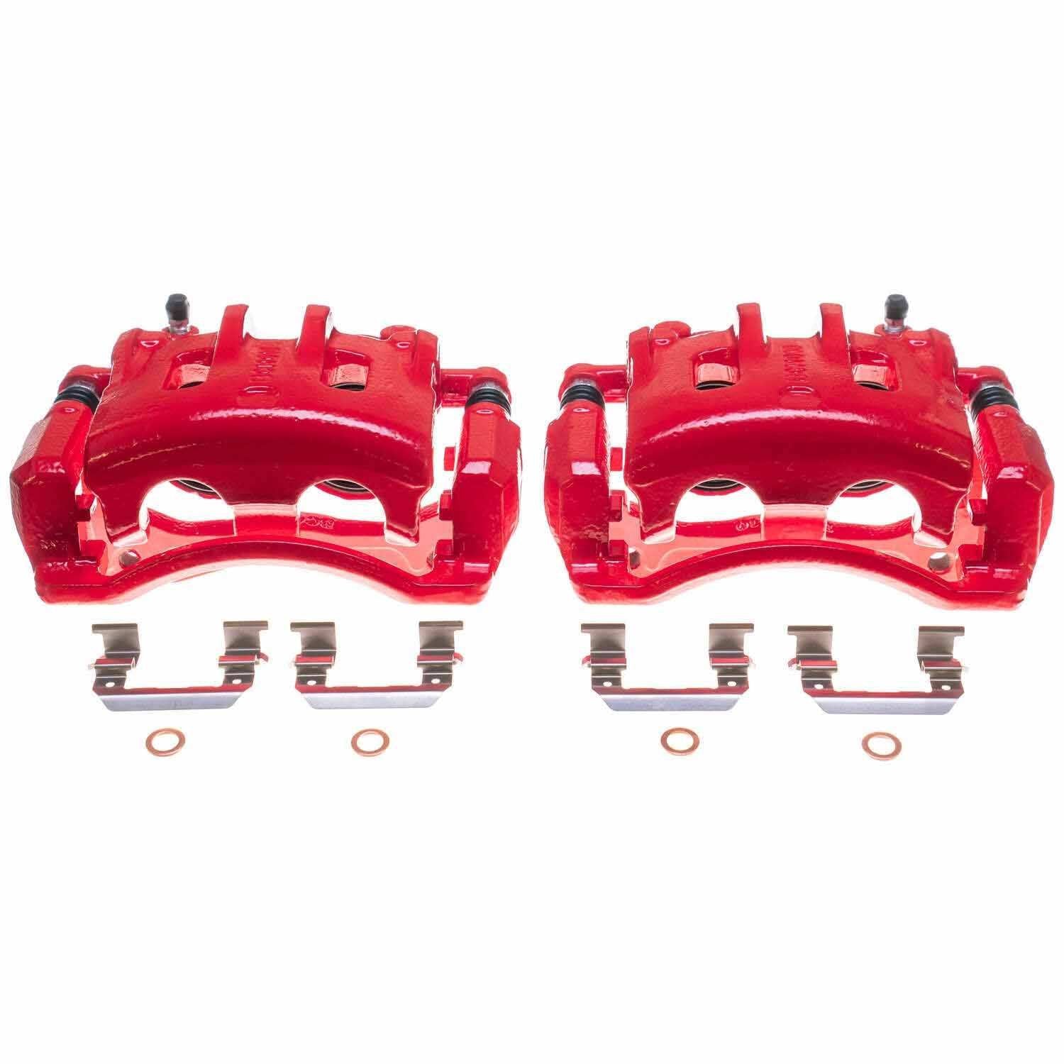 PowerStop Power Stop 07-09 Hyundai Santa Fe Front Red Calipers - Pair S3210