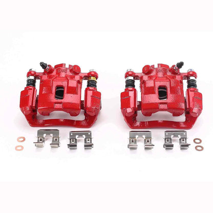 PowerStop Power Stop 2005 Subaru Legacy Rear Red Calipers w/Brackets - Pair S3216