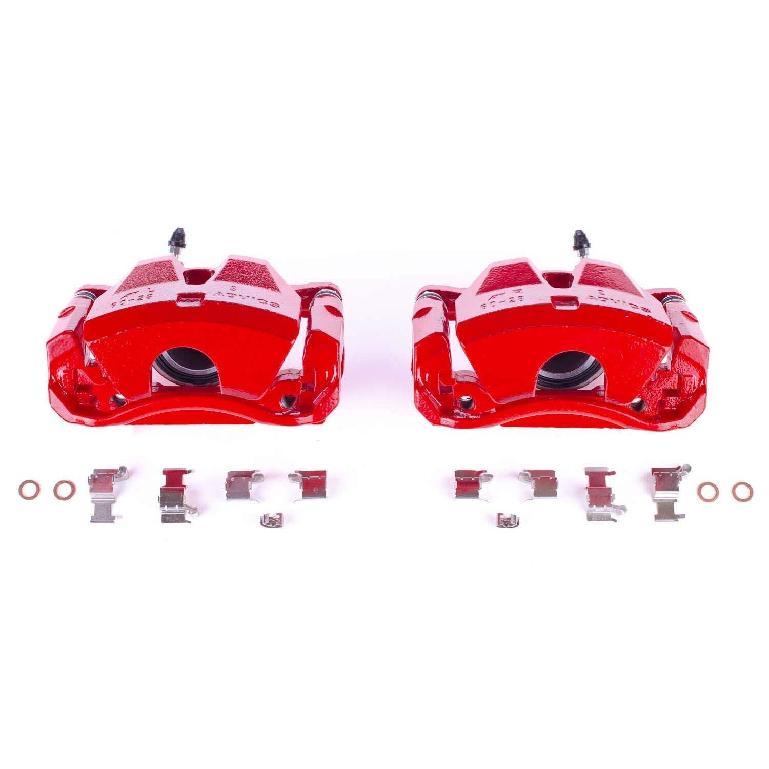 PowerStop Power Stop 07-10 Lexus IS250 Front Red Calipers w/Brackets - Pair S3218