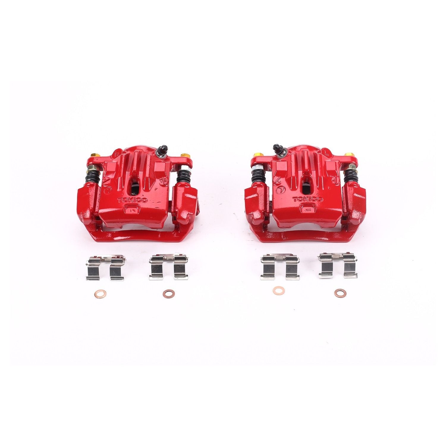 PowerStop Power Stop 06-09 Subaru Legacy Rear Red Calipers w/Brackets - Pair S3224
