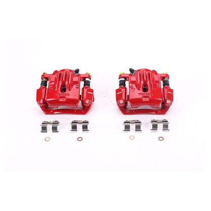PowerStop Power Stop 06-09 Subaru Legacy Rear Red Calipers w/Brackets - Pair S3224
