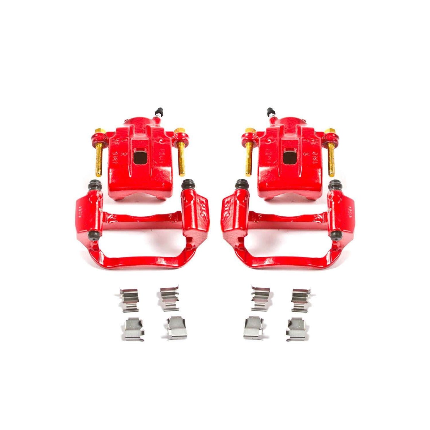 PowerStop Power Stop 08-15 Toyota Sequoia Rear Red Calipers w/Brackets - Pair S3276