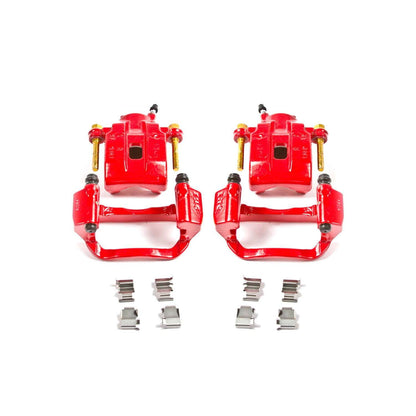 PowerStop Power Stop 08-15 Toyota Sequoia Rear Red Calipers w/Brackets - Pair S3276