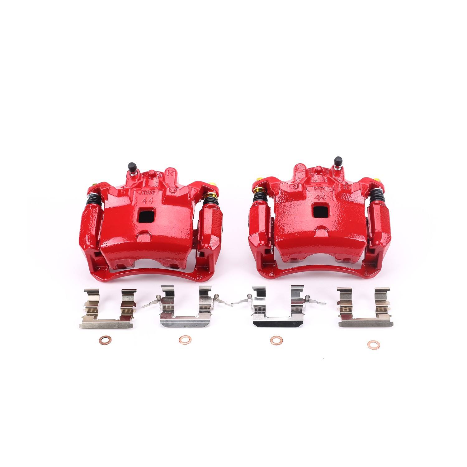 PowerStop Power Stop 07-18 Nissan Sentra Front Red Calipers w/Brackets - Pair S3306