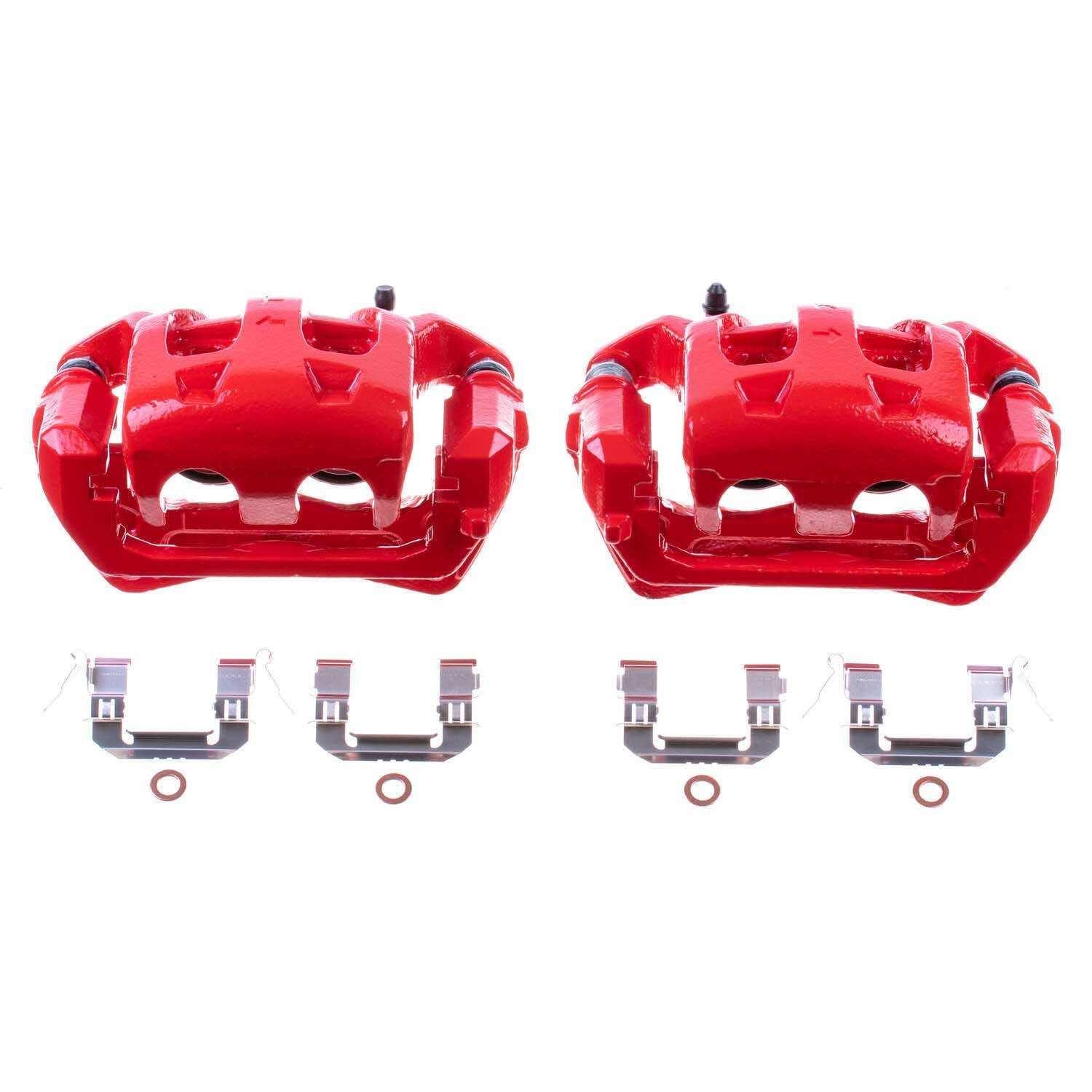 PowerStop Power Stop 06-12 Infiniti FX35 Front Red Calipers w/Brackets - Pair S3310