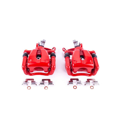 PowerStop Power Stop 07-10 Mini Cooper Rear Red Calipers w/Brackets - Pair S3318
