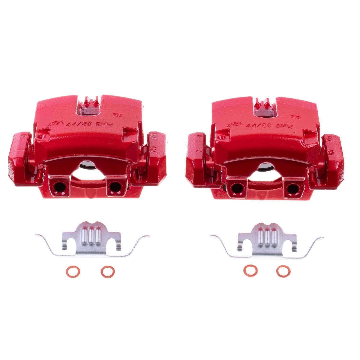PowerStop Power Stop 07-18 BMW X5 Rear Red Calipers w/Brackets - Pair S3330