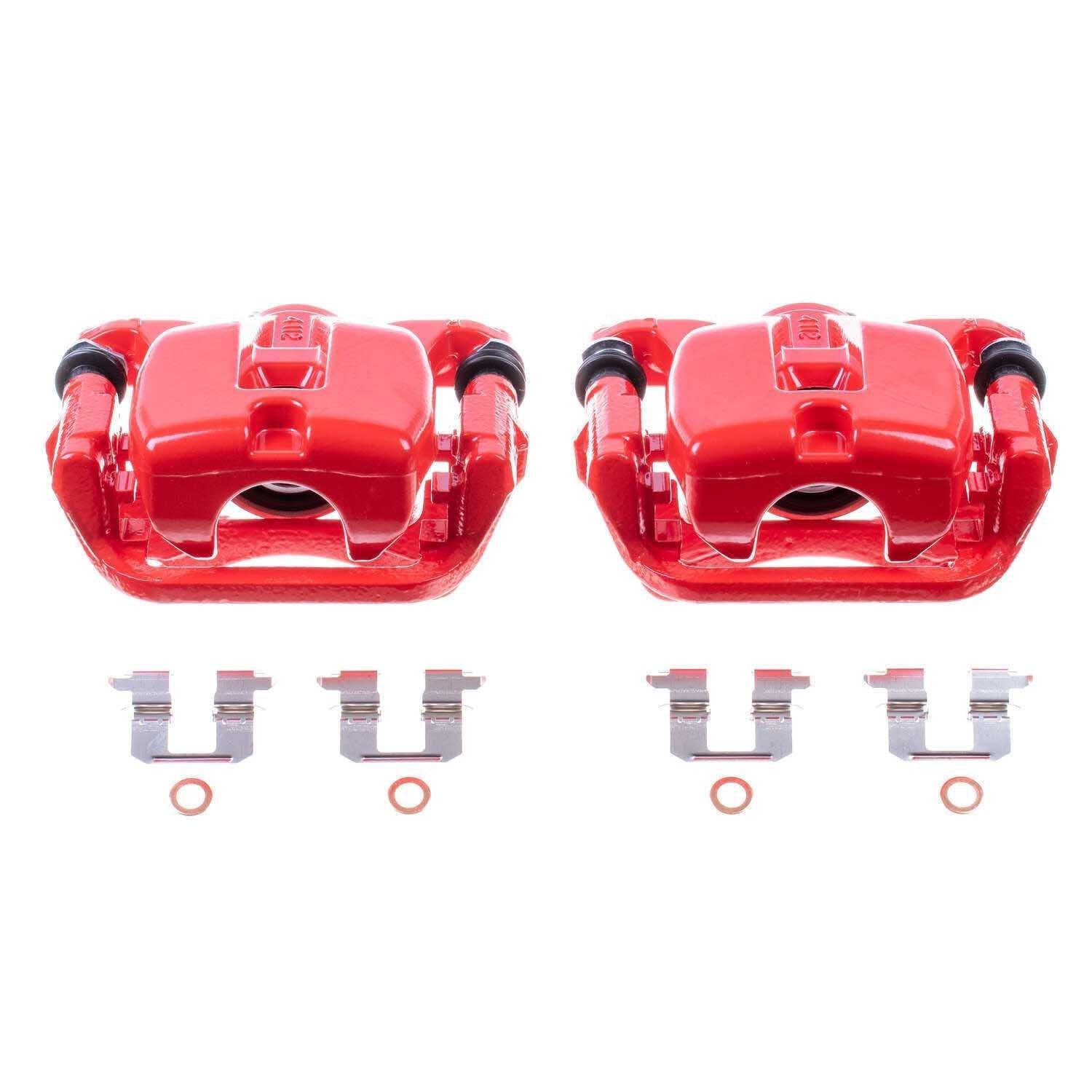 PowerStop Power Stop 08-09 Toyota Highlander Rear Red Calipers w/Brackets - Pair S3350