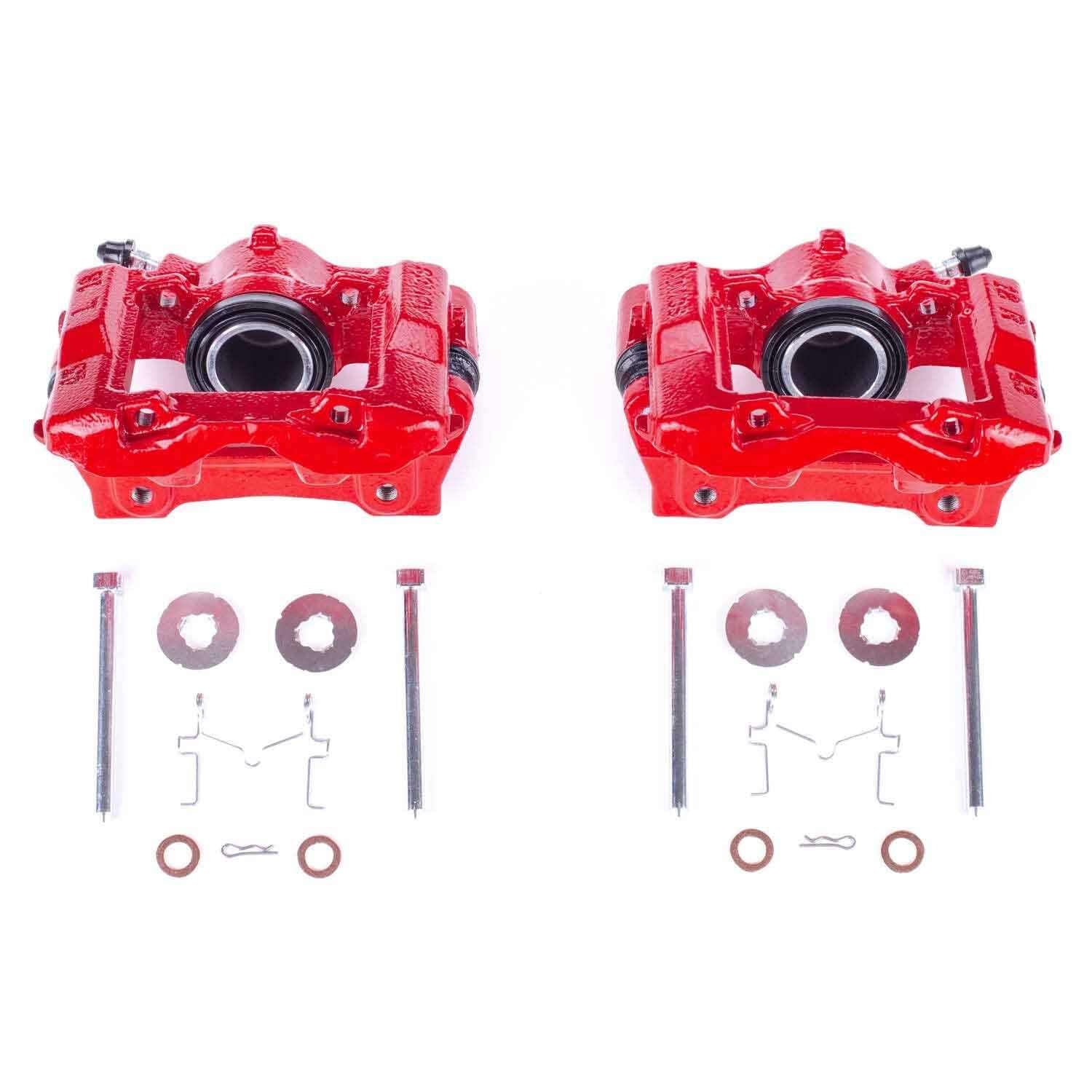 PowerStop Power Stop 2006 Lexus GS300 Rear Red Calipers w/Brackets - Pair S3406