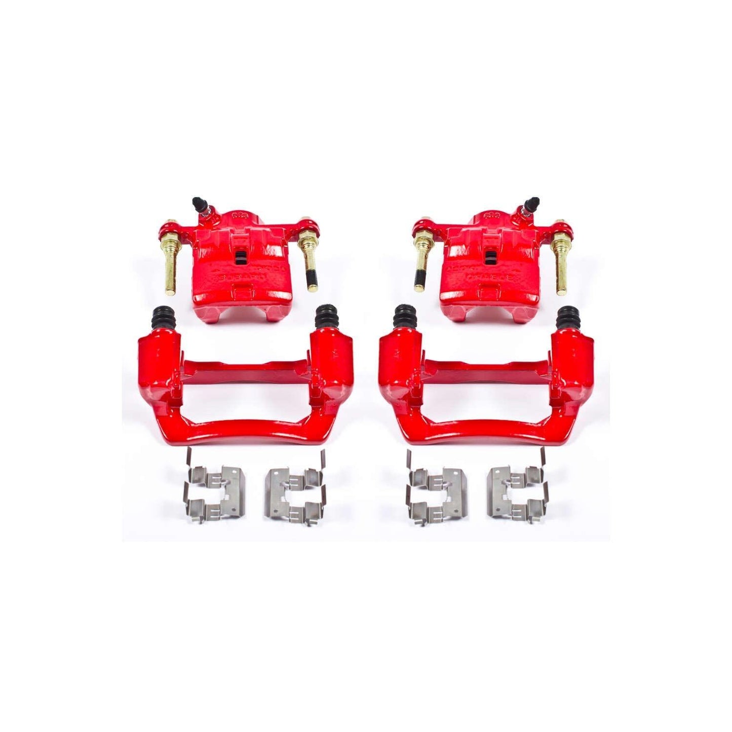 PowerStop Power Stop 09-13 Subaru Forester Rear Red Calipers w/Brackets - Pair S3424