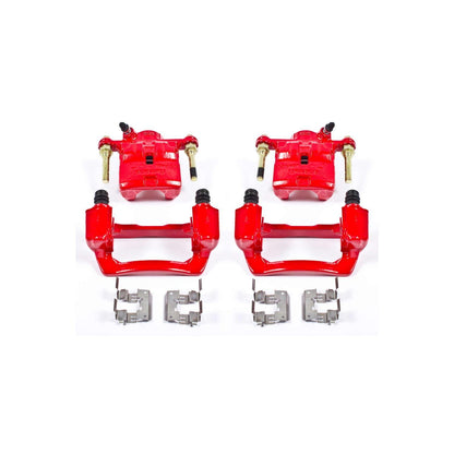 PowerStop Power Stop 09-13 Subaru Forester Rear Red Calipers w/Brackets - Pair S3424
