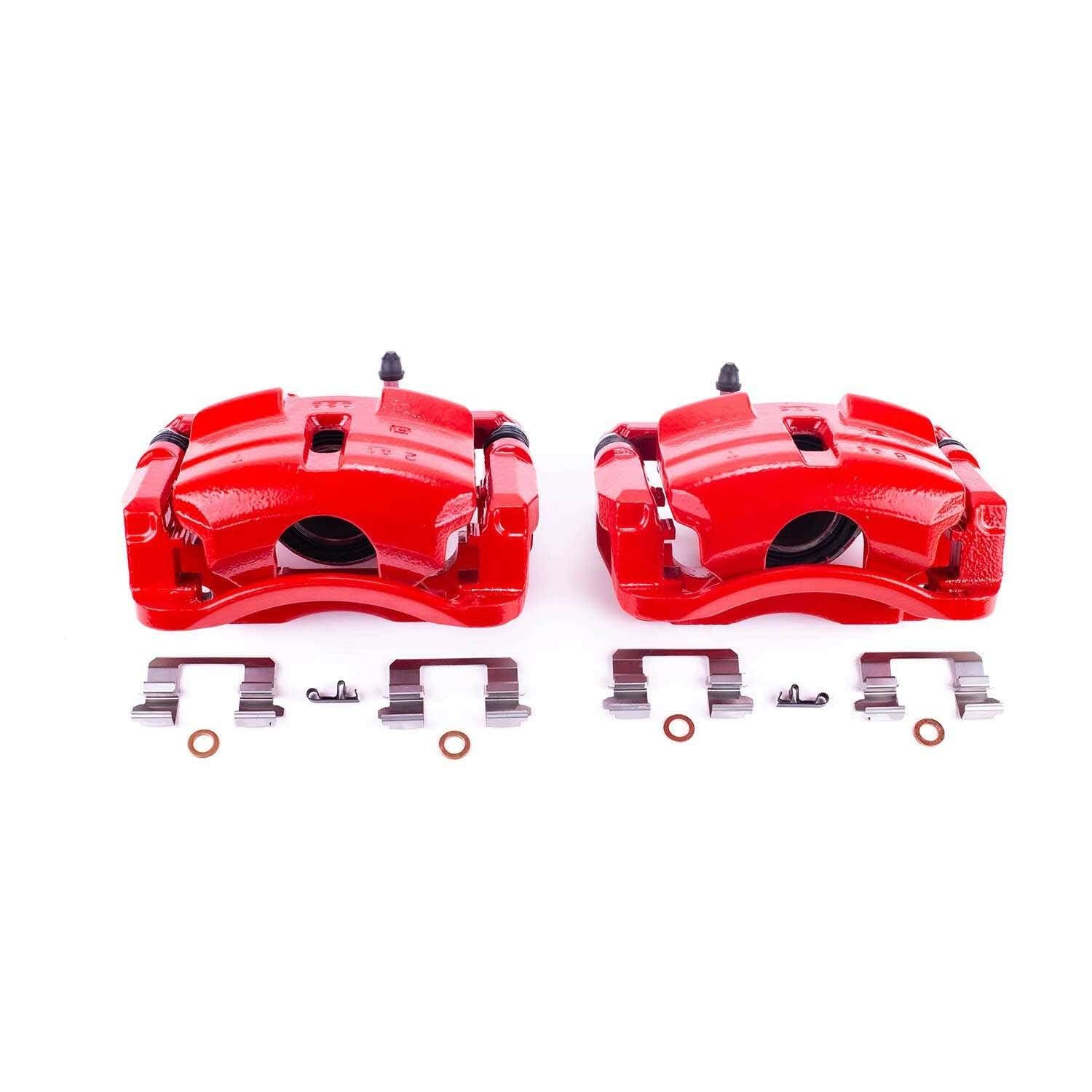 PowerStop Power Stop 08-13 Nissan Rogue Front Red Calipers w/Brackets - Pair S3428