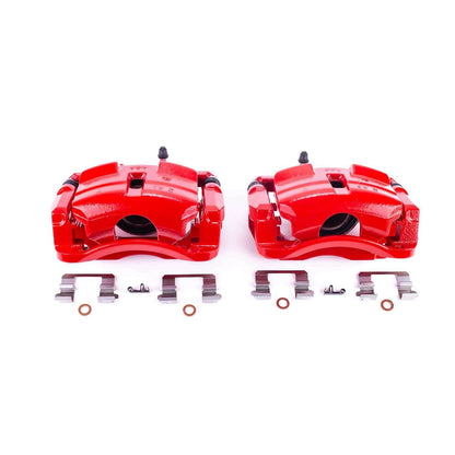 PowerStop Power Stop 08-13 Nissan Rogue Front Red Calipers w/Brackets - Pair S3428