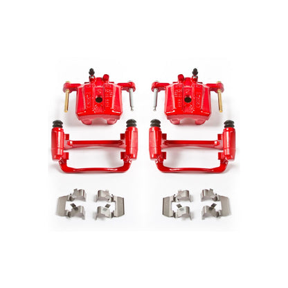 PowerStop Power Stop 06-12 Mitsubishi Eclipse Rear Red Calipers w/Brackets - Pair S3492