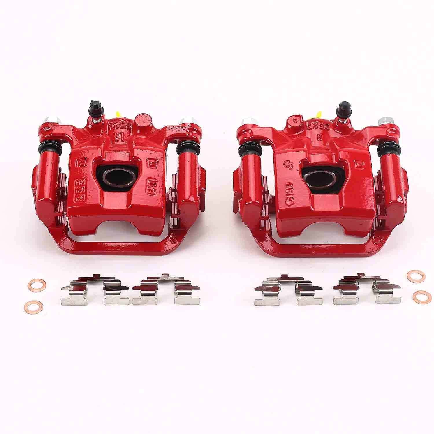 PowerStop Power Stop 11-17 Nissan Juke Rear Red Calipers w/Brackets - Pair S3582