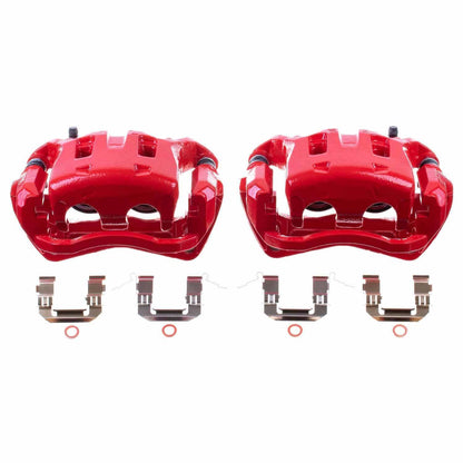 PowerStop Power Stop 08-11 Nissan Pathfinder Front Red Calipers w/Brackets - Pair S3714