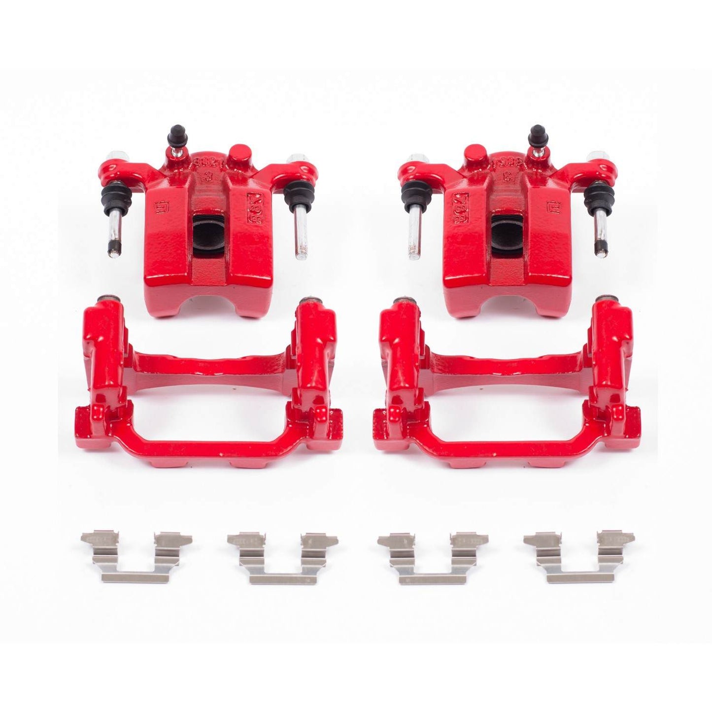 PowerStop Power Stop 07-08 Infiniti G35 Rear Red Calipers w/Brackets - Pair S3738