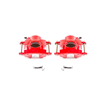 PowerStop Power Stop 94-96 Chevrolet Impala Front Red Calipers w/o Brackets - Pair S4020
