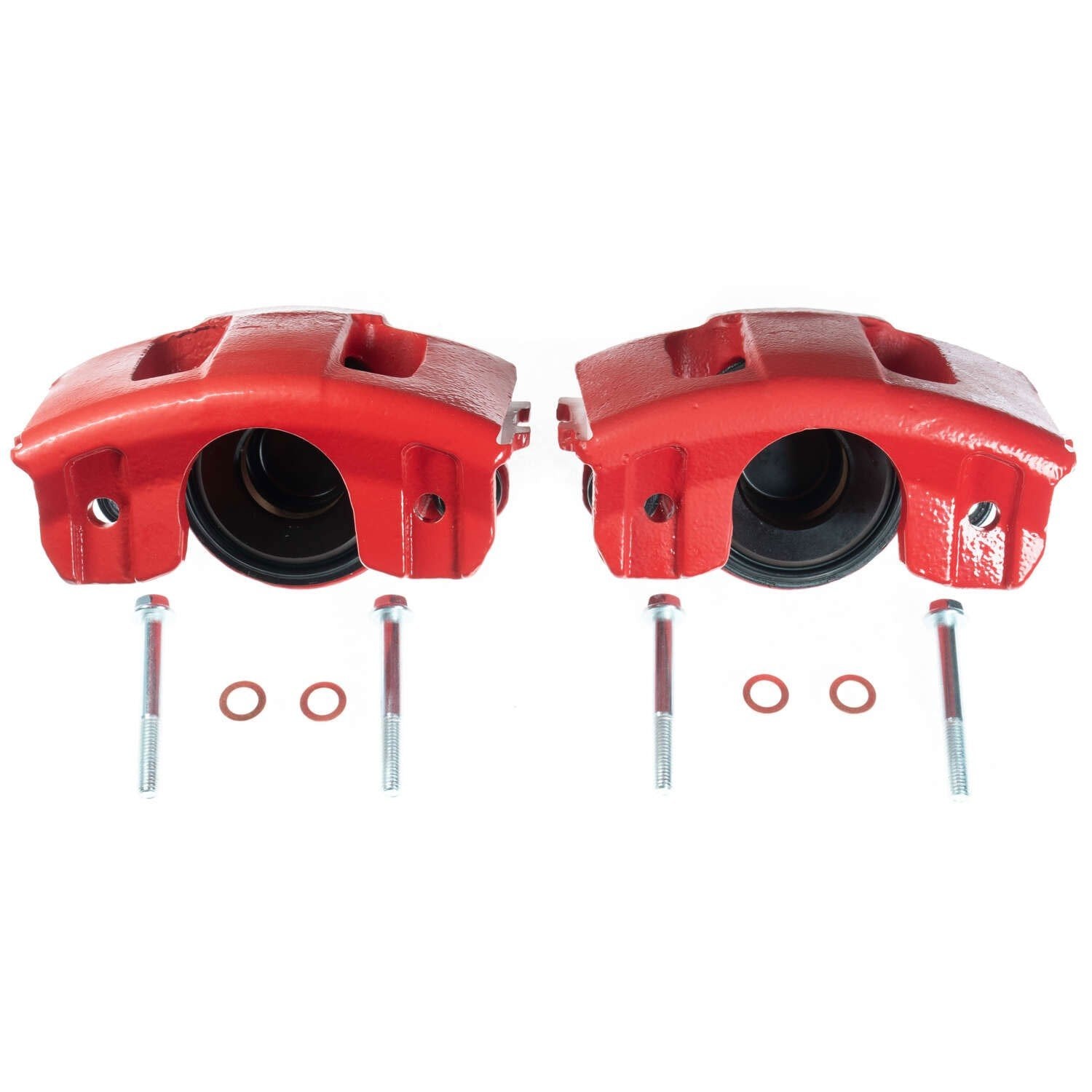 PowerStop Power Stop 90-01 Jeep Cherokee Front Red Calipers w/o Brackets - Pair S4339