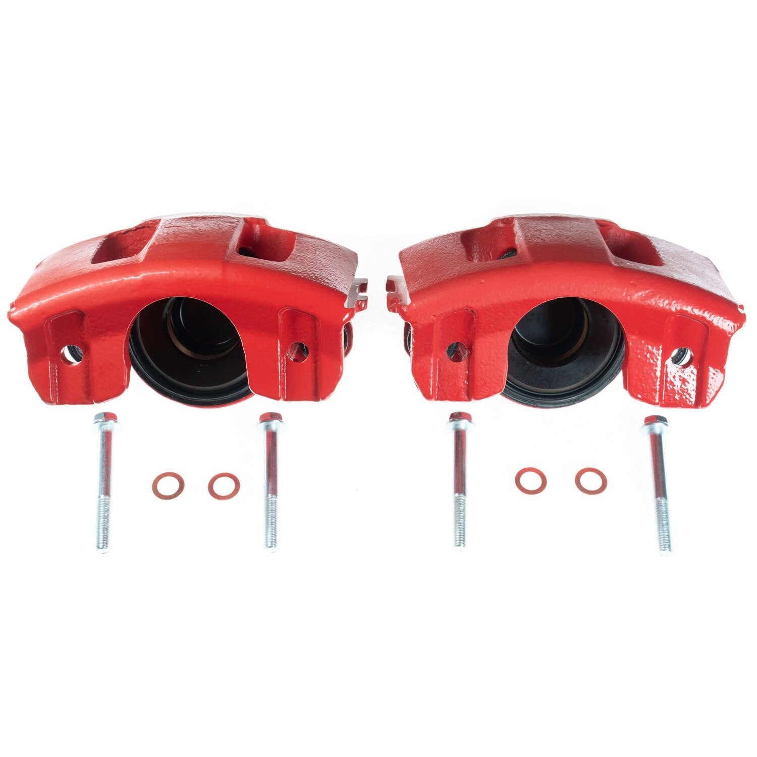 PowerStop Power Stop 90-01 Jeep Cherokee Front Red Calipers w/o Brackets - Pair S4339