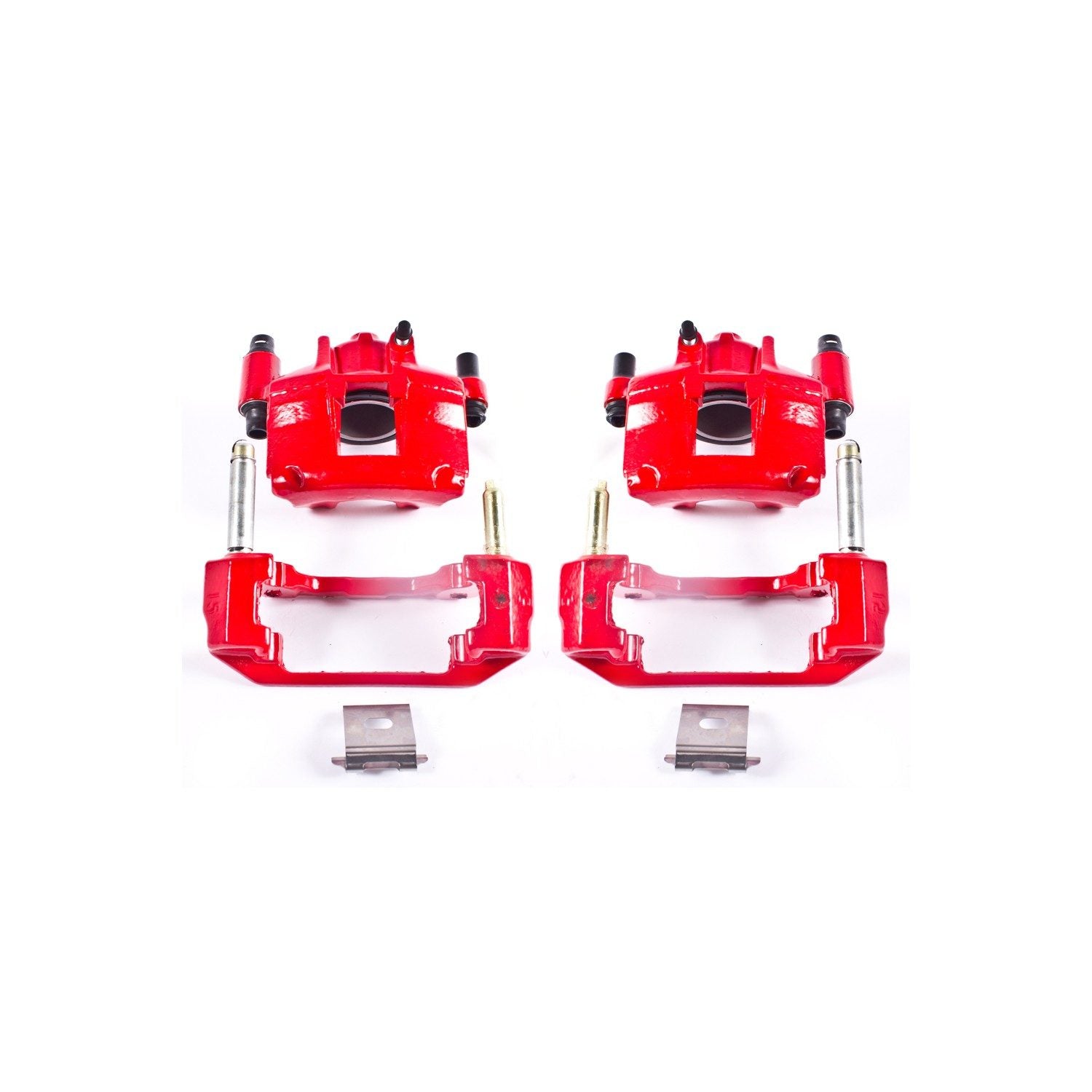 PowerStop Power Stop 94-98 Ford Mustang Front Red Calipers w/Brackets - Pair S4378