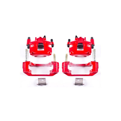 PowerStop Power Stop 94-98 Ford Mustang Front Red Calipers w/Brackets - Pair S4378