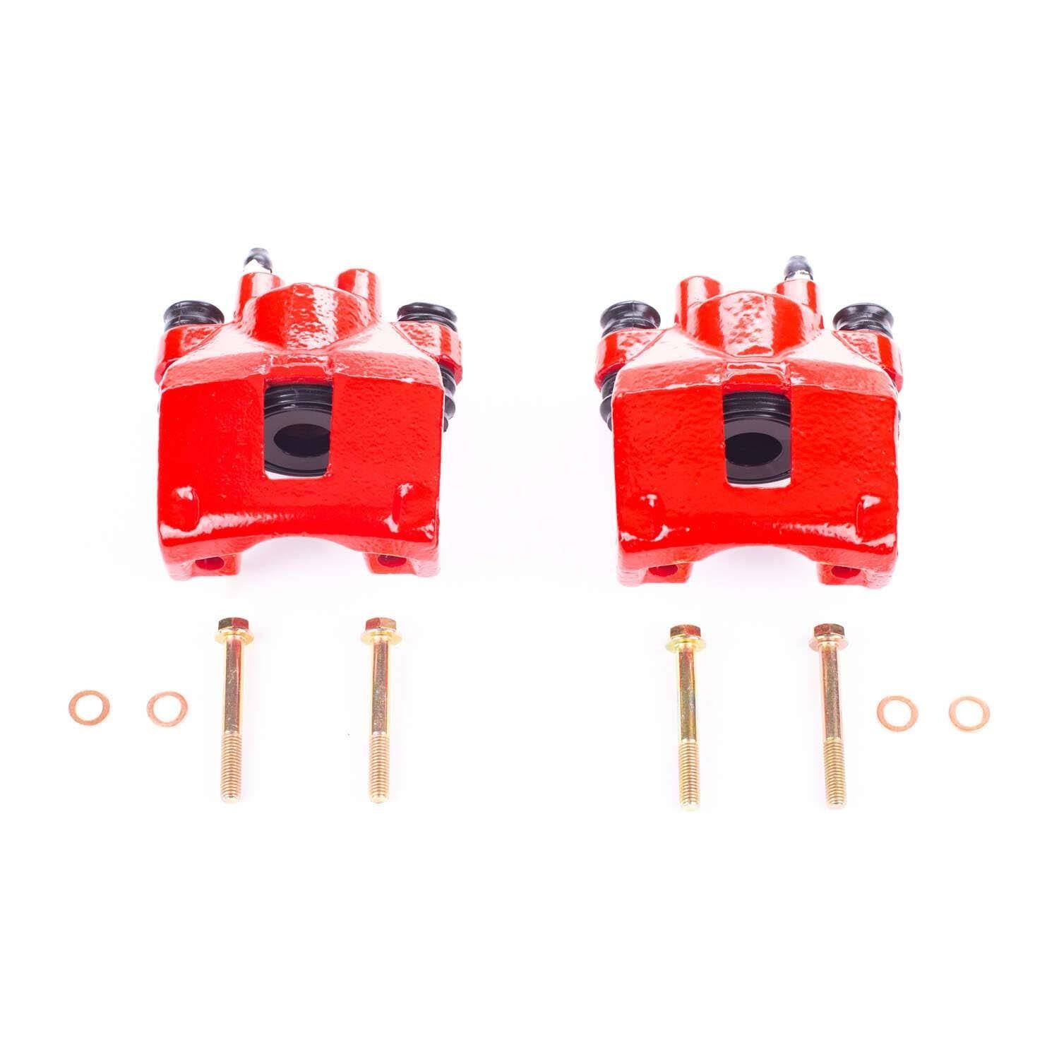 PowerStop Power Stop 95-98 Jeep Grand Cherokee Rear Red Calipers w/o Brackets - Pair S4398