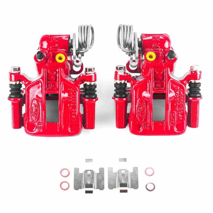 PowerStop Power Stop 93-07 Ford Taurus Rear Red Calipers w/Brackets - Pair S4536
