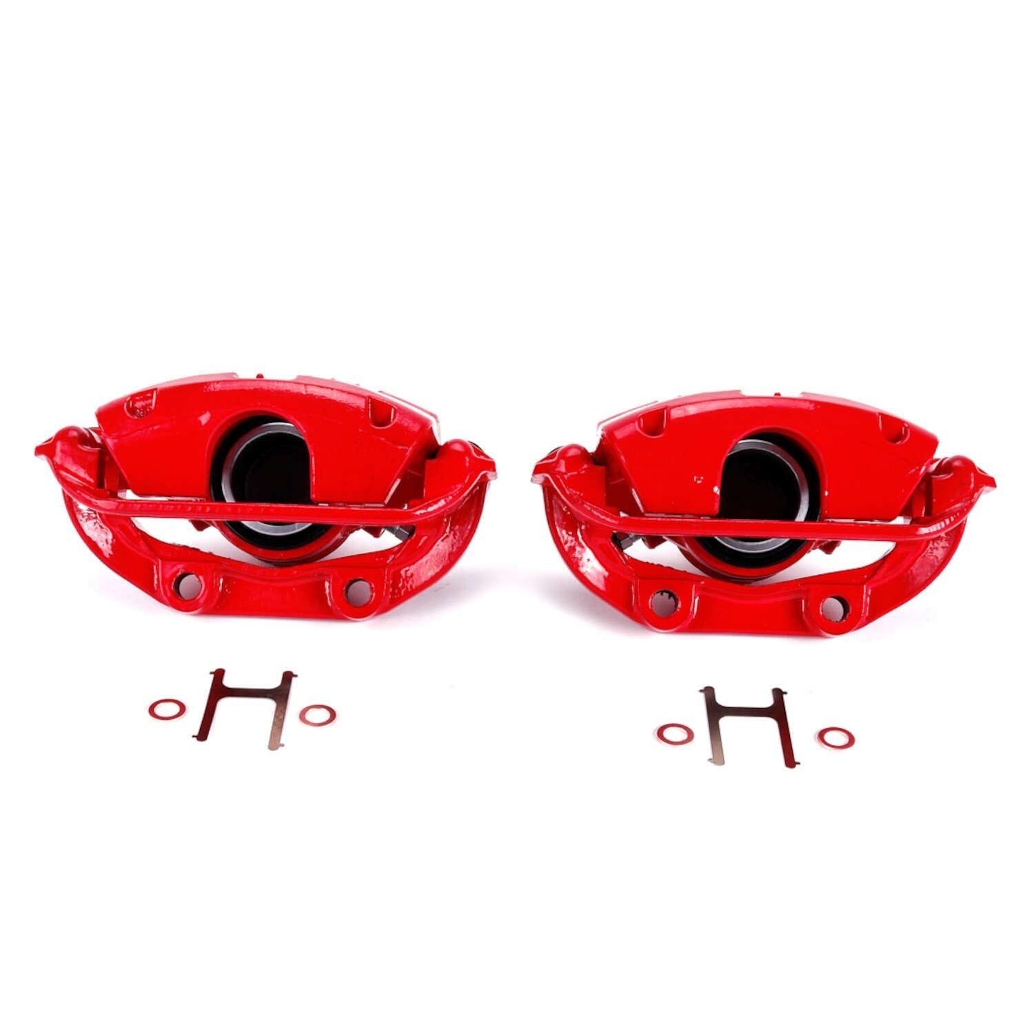 PowerStop Power Stop 94-96 Chevrolet Caprice Rear Red Calipers w/Brackets - Pair S4626