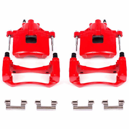 PowerStop Power Stop 00-05 Buick LeSabre Front Red Calipers w/Brackets - Pair S4638A