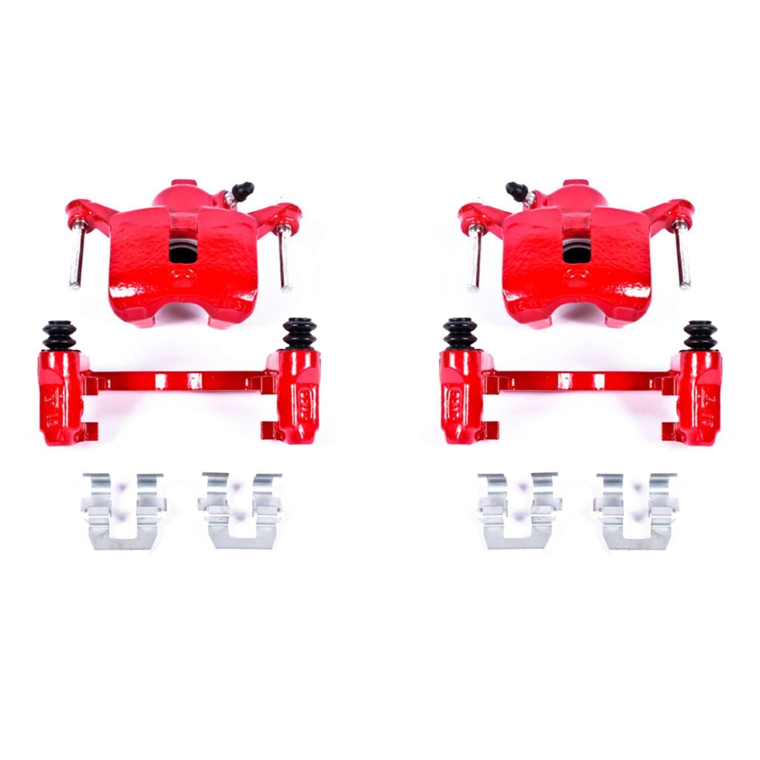 PowerStop Power Stop 08-09 Buick Allure Rear Red Calipers w/Brackets - Pair S4644