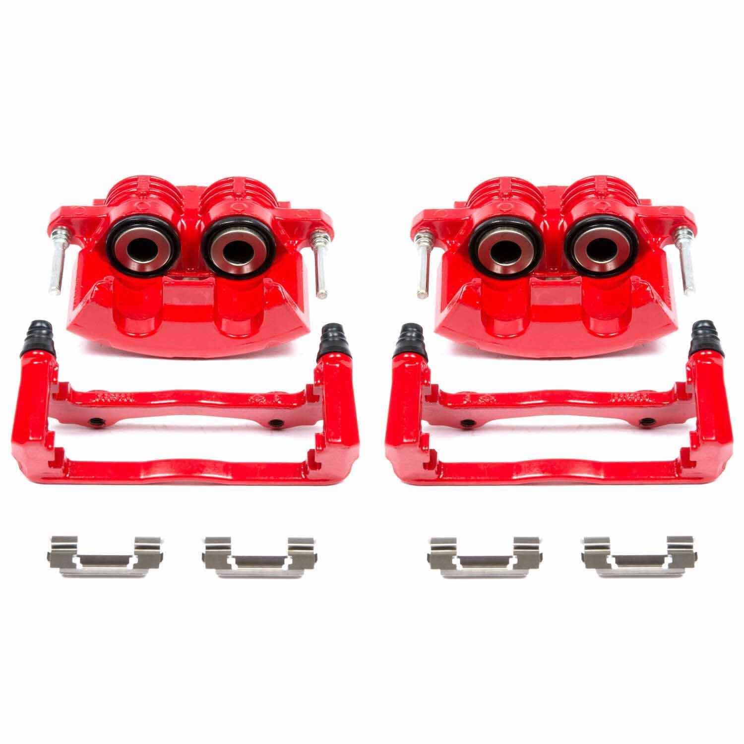 PowerStop Power Stop 98-02 Chevrolet Camaro Front Red Calipers w/Brackets - Pair S4692