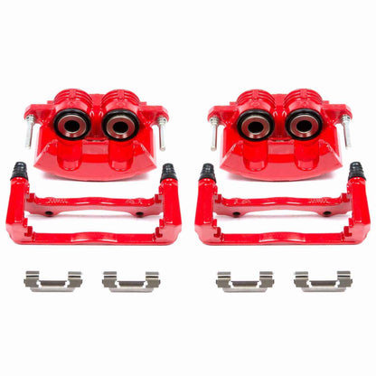 PowerStop Power Stop 98-02 Chevrolet Camaro Front Red Calipers w/Brackets - Pair S4692
