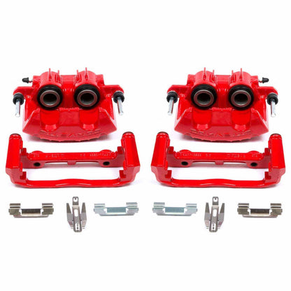 PowerStop Power Stop 97-04 Chevrolet Corvette Front Red Calipers w/Brackets - Pair S4702