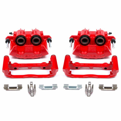 PowerStop Power Stop 97-04 Chevrolet Corvette Front Red Calipers w/Brackets - Pair S4702