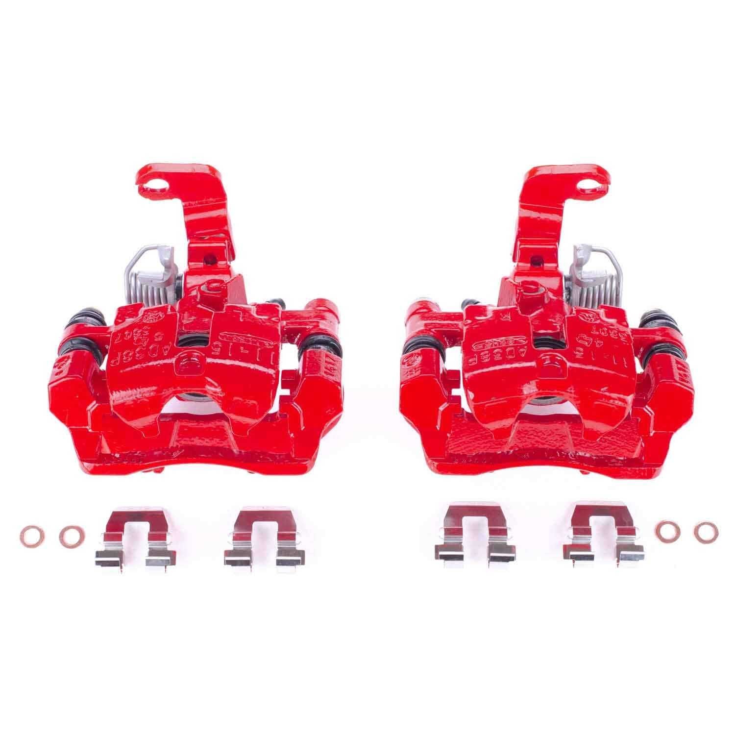PowerStop Power Stop 00-05 Buick LeSabre Rear Red Calipers w/Brackets - Pair S4718B